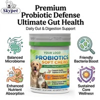 Probiotiques et prébiotiques pour animaux de compagnie, granulés moelleux à mâcher pour chats et chiens, complément nutritionnel pour la santé digestive et immunitaire, OEM personnalisé