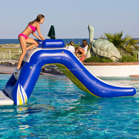 Toboggan Aquatique Gonflable Amusant pour SUP, Mur d'Escalade Aquatique Flottant pour Adultes et Enfants, Jeux de Parc Aquatique Flottant, Prix Réduit