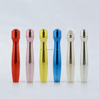 Flacon roll-on PETG de 15 ml en forme de taille, pour massage des yeux, contenant cosmétique brillant métallisé dégradé de couleur