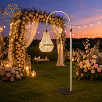 Haute qualité en alliage d'aluminium hauteur réglable arc de mariage Stable suspendu lustre cadre support événement fond cadre décor