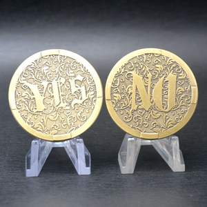 NEW DESIGN Antique Bronze Metal YES-NO <strong>Coins</strong> Yes or No Challenge <strong>Decision</strong> <strong>Coin</strong> - Product Image 6