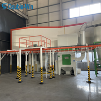 Ligne de production automatique de revêtement en poudre avec filtre multi-étages, PLC et pompe pour châssis métallique de remorque agricole