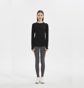 Vêtements thermiques respirants pour femmes à manches longues, <span class=keywords><strong>sous</strong></span>-vêtements en <span class=keywords><strong>laine</strong></span> mérinos 100% fine, vêtements en polaire, haut de fitness, <span class=keywords><strong>couche</strong></span> de base - Product Image 5