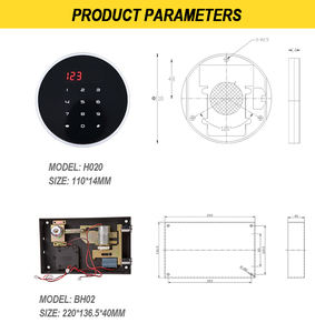 Serrature Digitali Intelligenti Qidots per Casseforti Elettroniche di Hotel, Cassette di Sicurezza con <span class=keywords><strong>Controllo</strong></span> di Apertura per Armadietti in Acciaio - Product Image 5