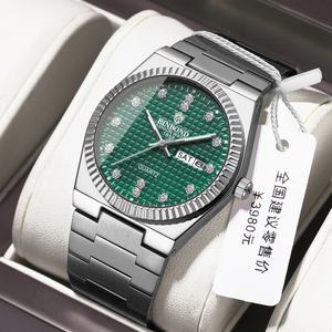 Custom Men's Quartz <b>Watch</b> Big 40mm Dial <b>Waterproof</b> Ultra-Thin Alloy Luxury Business Style Glass High Quality Steel Wristwatch - Product Image 2