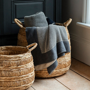 ตะกร้าหญ้าทะเลสานมือเป็นมิตรต่อสิ่งแวดล้อมของตกแต่งบ้านทำจากเวียดนาม - Product Image 6