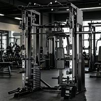 Ensemble de musculation multifonctionnel pour la maison : Machine Smith, banc de musculation, rack de musculation, système de câbles réglables, cadre en acier robuste, compact et sécurisé pour l'entraînement