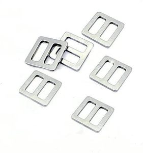 Boucle coulissante plate en métal, ajusteur de ceinture en acier inoxydable, glissières Triglide, quincaillerie de sangle, fermoirs en pouces - Product Image 1