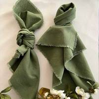 Serviettes en coton et lin carrées en gros 45x45cm avec bord festonné réutilisables pour mariage, restaurant, banquet, serviettes en tissu avec logo personnalisé