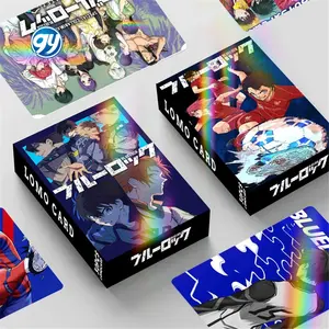 30 pc/boîte bleu serrure anime Lomo cartes Isagi Yoichi Chigiri Hyoma Rin Itoshi Mikage double face cartes postales signet carte de voeux