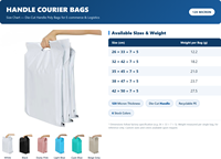 Sacs de Courrier en PE Vierge avec Poignée Découpée, Perforation Facile à Déchirer, Bande Adhésive Auto-Adhésive, Sacs d'Expédition 120 Microns