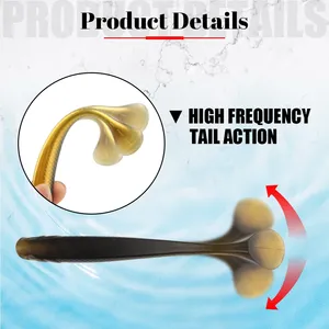 เหยื่อตกปลา Spinpoler แบบนิ่ม ชนิด Paddle Tail Swimbait สีทูโทน เหยื่อปลอมรูปปลา Shad สำหรับตกปลาในน้ำเค็ม แม่น้ำ ปลาบาส ปลาเทราต์ - Product Image 5