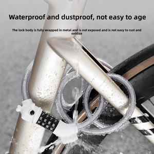 <span class=keywords><strong>Antivol</strong></span> à câble portable TOSUOD avec mot de passe, haute sécurité, <span class=keywords><strong>pour</strong></span> vélo de montagne et de route - Product Image 4