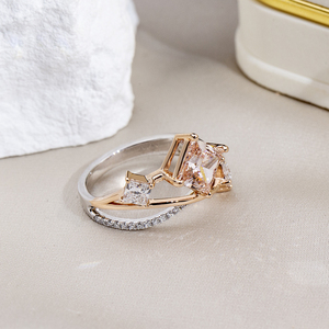 Joyería Messi MSR-1786 Anillo de oro de 18 quilates con diamante rosa cultivado en laboratorio para mujer - Product Image 2