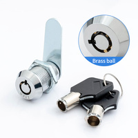 Serrure à came tubulaire en alliage de zinc chromé pour armoire, casier, boîte à outils, distributeur automatique - Vente en gros
