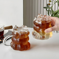 Gobelet en verre borosilicate résistant à la chaleur, écologique, anti-fuite, avec couvercle en bambou et paille en verre, pour café glacé, café et lait