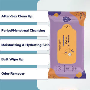 Biokleen marque privée 25ct Lingettes humides intimes féminines Lingettes d'hygiène non parfumées pour <span class=keywords><strong>femme</strong></span> - Product Image 4