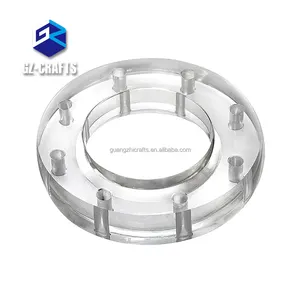 Milling Acrylic Parts CNC Machined Round Acrylic Circle Block With Sink Holes