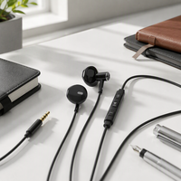 Écouteurs filaires en métal MEKEN ME300, casque intra-auriculaire 3,5 mm, basses puissantes, stéréo, avec micro et contrôle du volume pour téléphone et PC
