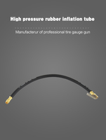 Tuyau de gonflage de pneu de 600 mm avec embout en laiton à verrouillage, tuyau en caoutchouc silicone souple et flexible, outil manuel haute pression