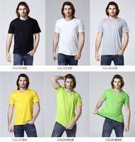 200g Herren Baumwoll-T-Shirt Kurzarm Großhandel Individuell Bedruckte Grafik-Shirts Blanko für DTF-Bildtransferfolien