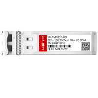 공장 도매 10G SFP+ 1550nm 80km SMF LC DDM 산업용 10gbase 모듈 SR SFP 광섬유 트랜시버