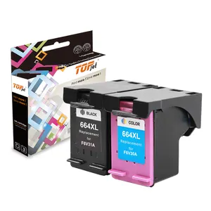 Topjet 664XL 664 XL kartrid tinta warna Premium diproduksi ulang untuk HP664XL HP664 untuk HP DeskJet Ink Advantage 1115 2675 pencetak