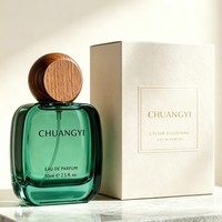 Flacon de parfum carré en verre 30/50/100 ml avec pompe pulvérisatrice, bouchon en bois, logo personnalisé, emballage cosmétique de luxe, fabrication directe, couleur personnalisée