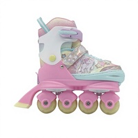 Chaussures de roller multifonctionnelles colorées à roues convertibles et réglables pour enfants