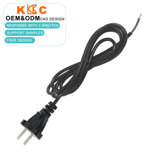 EU 2-Prong Power Supply Cord / VDE European AC <b>Cable</b> / 2-Core Tinned <b>Wire</b> Open End / DIY Electronics <b>Assembly</b> - Product Image 2