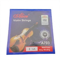 Alice MU0259-1(A703-1st) 1ère corde de violon en acier inoxydable non enduite, pièces de violon CN