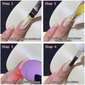 20 Colors Thread <b>Extension</b> Gel Smudge Proof UV LED <b>Nail</b> Private Label Hema Free Soak Off Builder Gel - Product Image 6