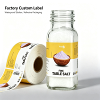 Étiquettes autocollantes personnalisées en PVC, autocollants imperméables pour l'emballage du sel, des épices et des condiments