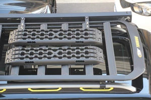 Offroad 4x4 Argent/Black Aluminum Alloy Roof Rack & Luggage <b>Ladder</b> for Prado-FJ150 2009-2023 Model 01 - Product Image 1