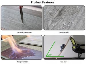 Suelo de Vinilo SPC de PVC de 3 mm Superimpermeable con Superficie EIR, Sistema de Click, para Decoración de Hoteles, Lavanderías y Piscinas - Product Image 4