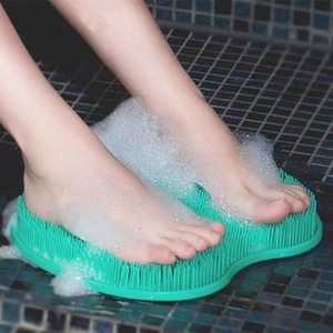 Silicone <b>Bath</b> <b>Scrubber</b> Mat, Shower Foot Cleaner with Strong Suction Cups, Exfoliating Back & Foot Massager for Bathroom - Product Image 4