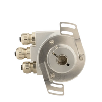 Capteur d'axe vertical photoélectrique Posital Profinet à encodeur absolu, axe alvéolé 6-15mm, multi-tours, 13 bits max 16 bits