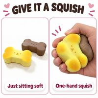 Jouet Squishy en forme d'os de gâteau à remontée lente, jouet anti-stress à presser de taille double-main, jouet sensoriel pour enfants de 3 ans et plus et adultes