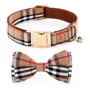 Collare Regolabile per Cani in Morbido Velluto con Papillon e Fibbia Metallica di Sicurezza a Sgancio Rapido, Elegante Accessorio per Cani Maschi e Femmine - Product Image 1