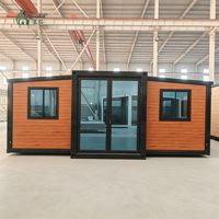 Importateur de maisons préfabriquées en Chine, maison préfabriquée extensible de 40 pieds, hôtel, camping, bureau, mini-maison, maison à 3 chambres