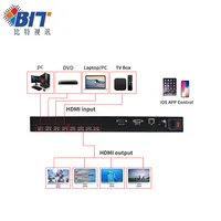 Tv Matrix Bitvisus Multi Viewer Lcd Audio Out Led Tv Switcher Remote 3D Rs232 Uhd Edid Fixed 4K2K 4X4 Hdmi Matrix Switcher