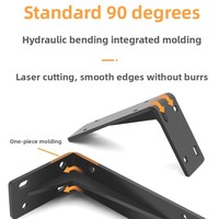 Support triangulaire flottant pour comptoir de bureau, étagère murale suspendue, support de charge anodisé pour évier sous-évier