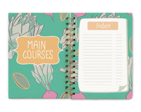 Benutzer definierte Druck Leder Kochen Spirale leer 3 Ring Jordan Notebook Karten halter Veranstalter Papier Holz Zinn Box Buch Rezept Binder