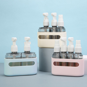 Ensemble de flacons combinés en plastique 50 ml 100 ml, vaporisateur, distributeur de voyage portable pour shampoing, savon, cosmétiques - Product Image 2