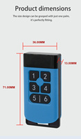 Télécommande sans fil YET2249 433 MHz à 6 boutons, duplicateur de code D4 pour porte/lumière