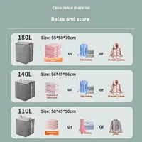 Sac de rangement extra large 180L 2026 avec fenêtre transparente, poignée renforcée, pliable, pour vêtements et literie, idéal pour le déménagement