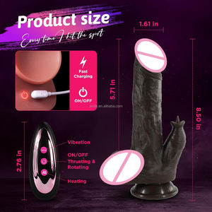 4 <span class=keywords><strong>in</strong></span> 1現実的なディルド突き刺しディルドスバイブレーター9振動舌なめ振動ディルドGスポットアナルセックストイ女性用 - Product Image 6