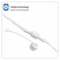 Adaptateur mâle étanche IP67 Xinglin M13 12V pour éclairage LED extérieur, avec capuchon anti-poussière à 3 broches et 3 conducteurs, câble en cuivre
