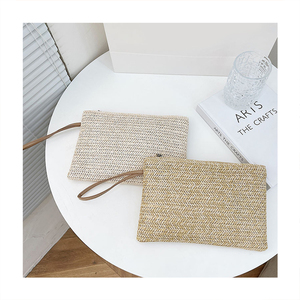 <span class=keywords><strong>Sac</strong></span> à cosmétiques en paille naturelle <span class=keywords><strong>pour</strong></span> <span class=keywords><strong>femme</strong></span>, grande capacité, réutilisable, écologique, personnalisé, avec fermeture éclair – Offre Spéciale Été - Product Image 5