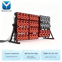 Letrero LED para Precios de Gasolina de 10 Pulgadas, IP65, Control Remoto, 2 Años de Garantía, Directo de Fábrica